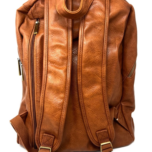The Honest Co. Faux Leather Diaper Backpack - Picture 2 of 4